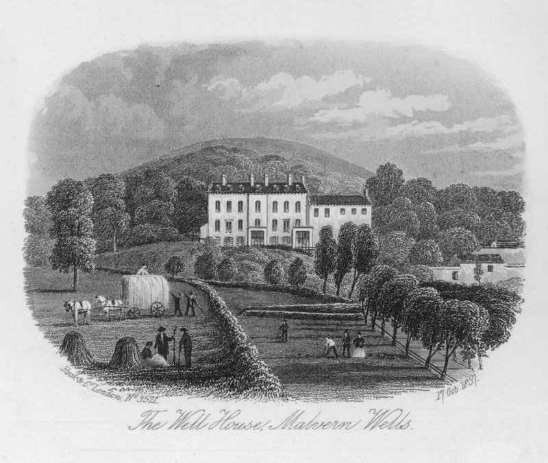 The Well House, Malvern Wells (rytina) od English School