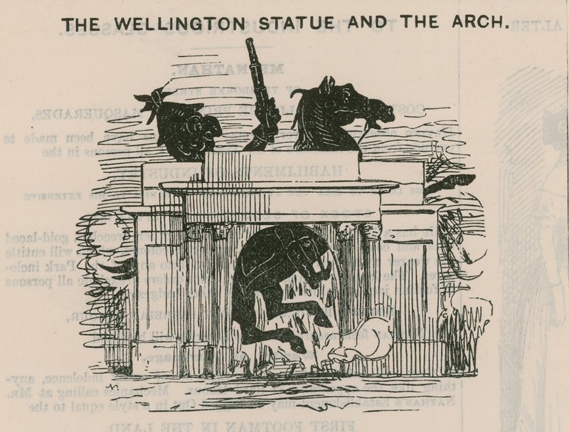 Wellingtonova socha a Arch od English School