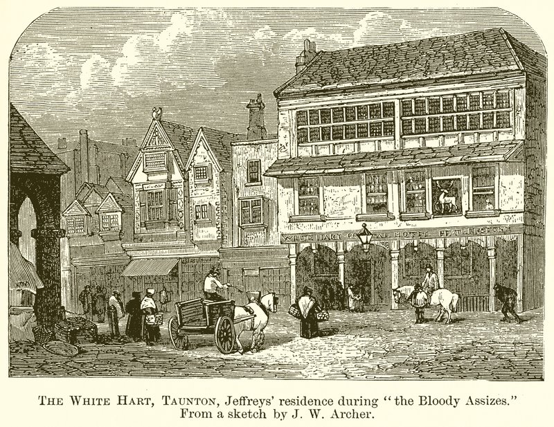 The White Hart, Taunton, Jeffreys Residence během Bloody Assizes od English School