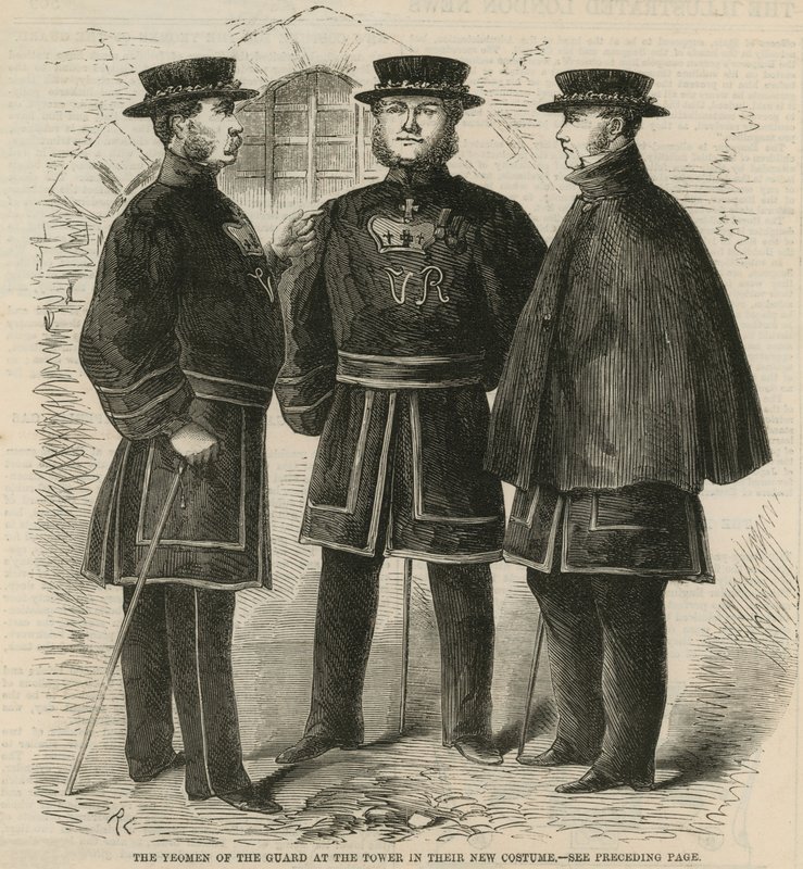 Yeomen of the Guard at the Tower ve svém novém kostýmu od English School