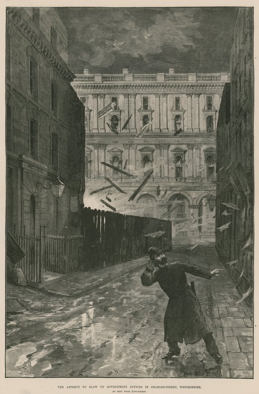 Pokus vyhodit do povětří vládní úřady v Charles Street, Westminster od English School