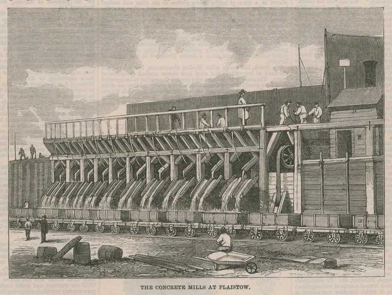 Betonové mlýny v Plaistow od English School