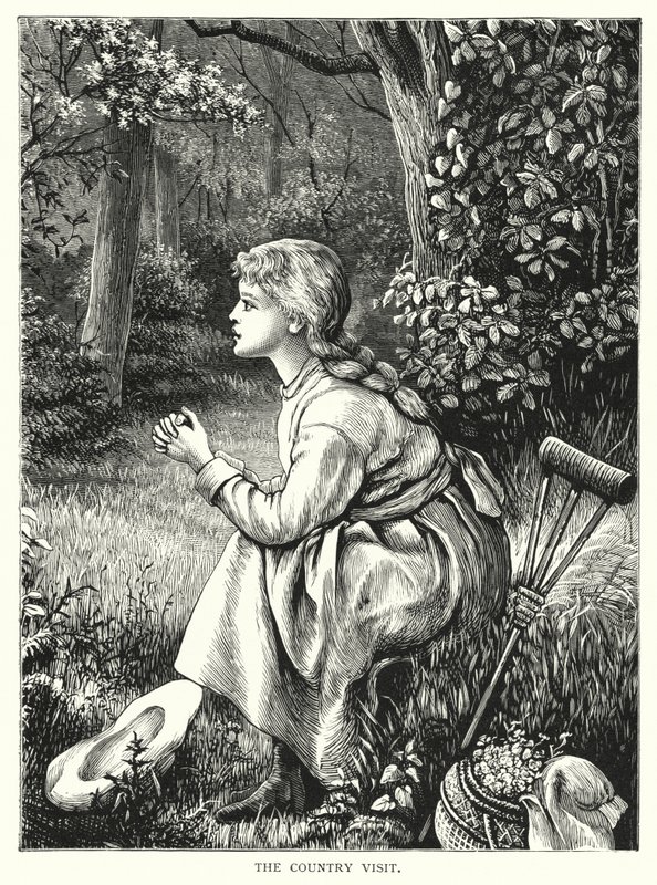 Návštěva země (rytina) od English School