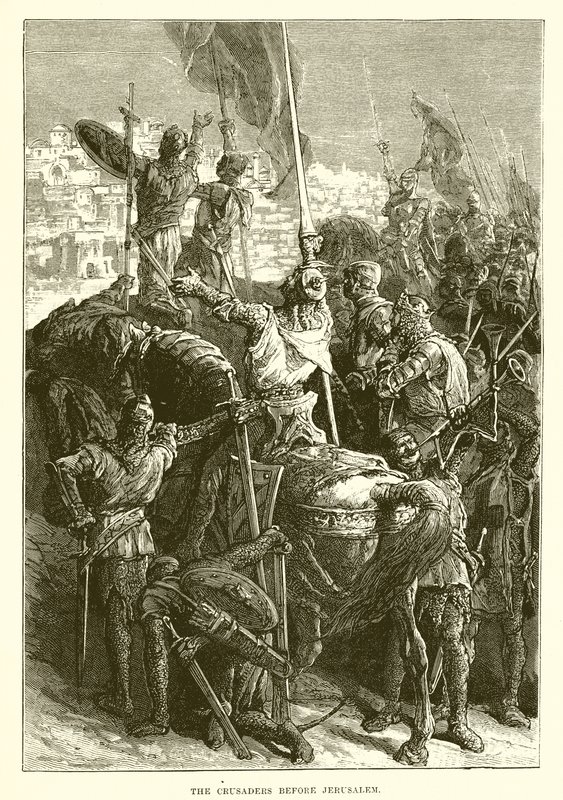 Křižáci před Jeruzalémem od English School