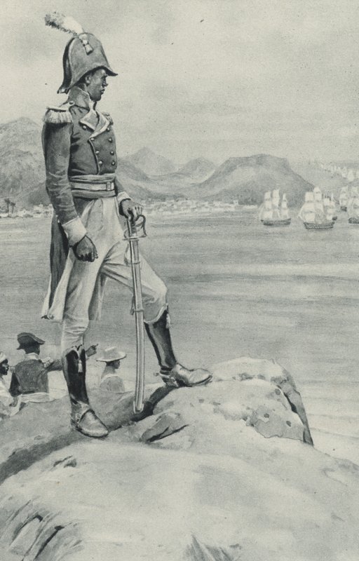 Smrt nebohého Toussainta Louverture se blíží, černý vůdce sleduje přicházející flotilu, kterou Napoleon poslal ke svému zničení od English School