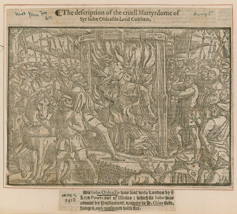 Popis krutého Martydome Syr John Oldcastle Lord Cobham od English School
