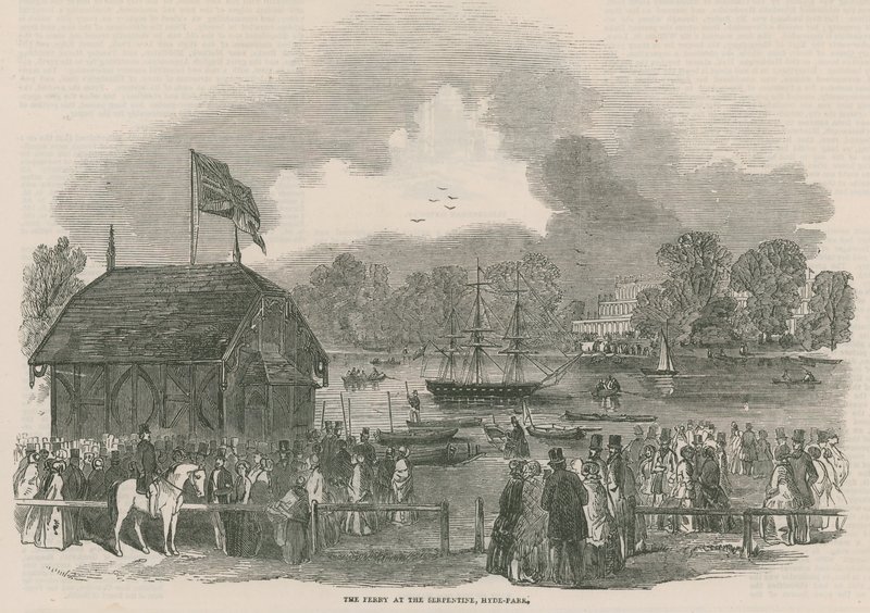 Trajekt v Serpentine, Hyde Park, Londýn od English School