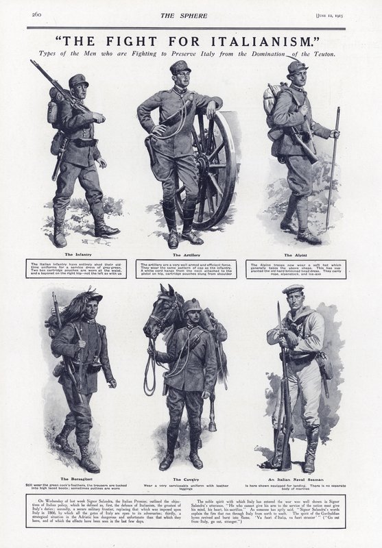Boj za italismus, první světová válka, 1915 od English School