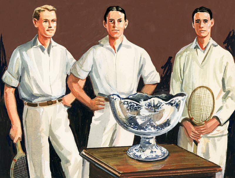 První Davis Cup vymyslel Dwight Davis, který byl ve vítězném týmu od English School
