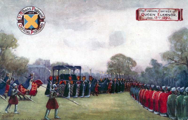 Pohřební průvod královny Eleonory, 13. prosince 1290 od English School