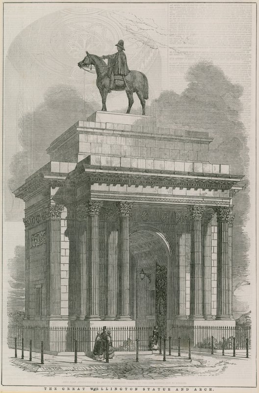 Velká Wellingtonova socha a oblouk, Hyde Park Corner, Londýn od English School