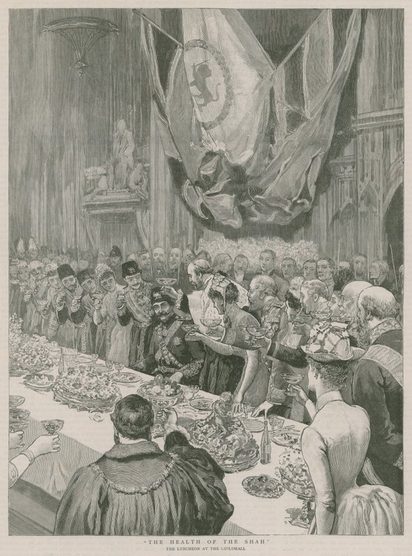 Zdraví šáha; Oběd v Guildhall v Londýně od English School