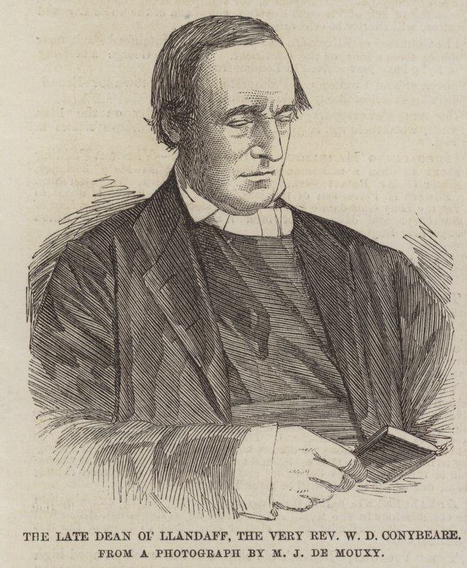 Zesnulý děkan z Llandaffu, velmi reverend WD Conybeare (rytina) od English School