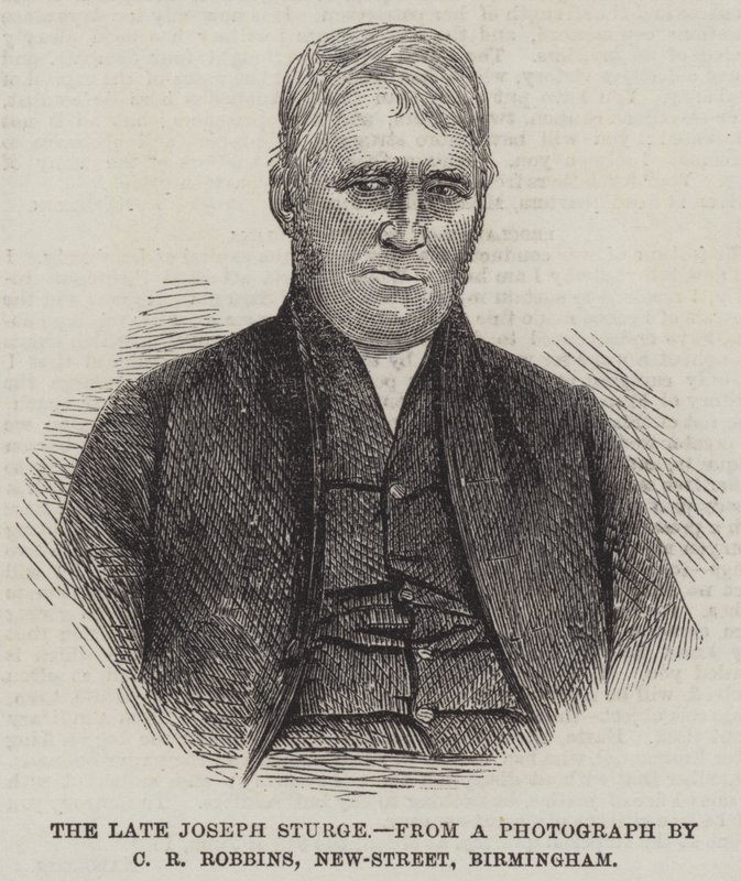 Zesnulý Joseph Sturge (rytina) od English School
