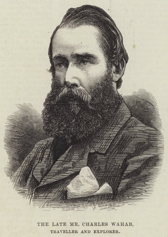 Zesnulý pan Charles Wahab, cestovatel a průzkumník (rytina) od English School