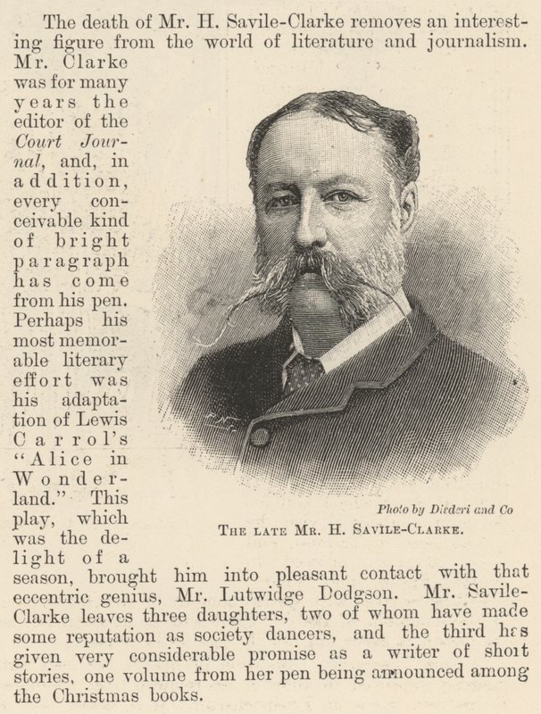 Zesnulý pan H. Savile-Clarke (rytina) od English School