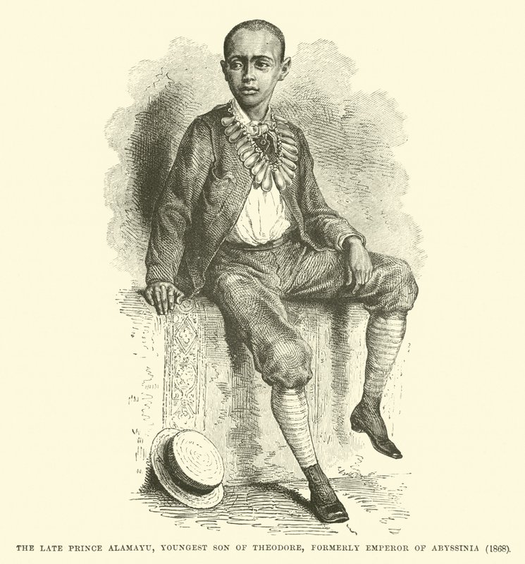Zesnulý princ Alamayu, nejmladší syn Theodora, dříve císař Habeše, 1868 od English School