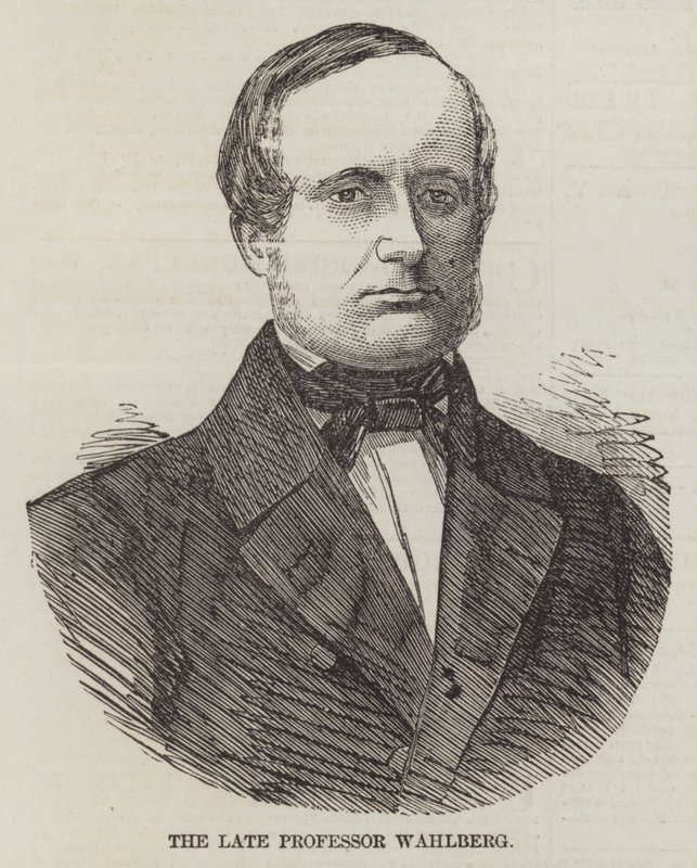 Zesnulý profesor Wahlberg (rytina) od English School