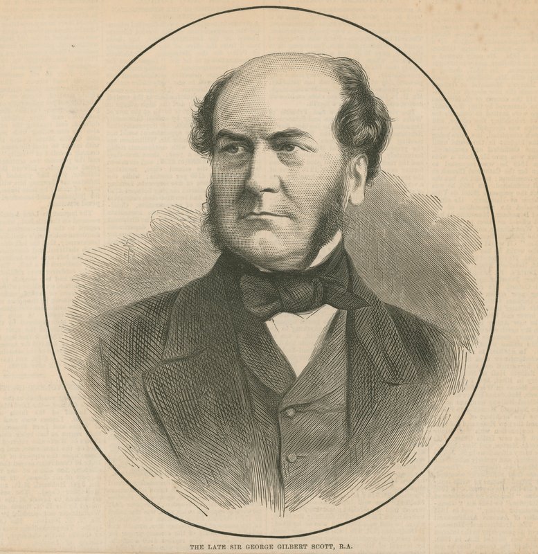 Zesnulý sir George Gilbert Scott, RA, architekt od English School