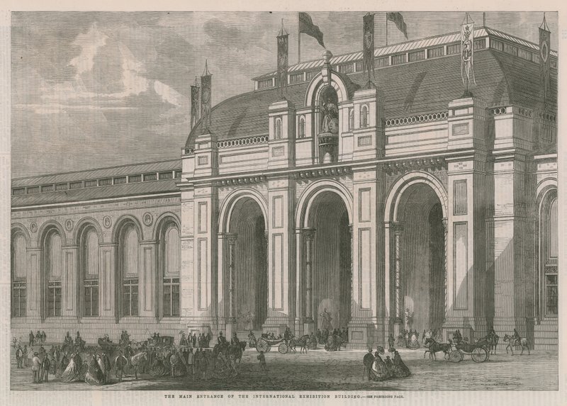 Hlavní vchod na mezinárodní výstavu z roku 1862 od English School