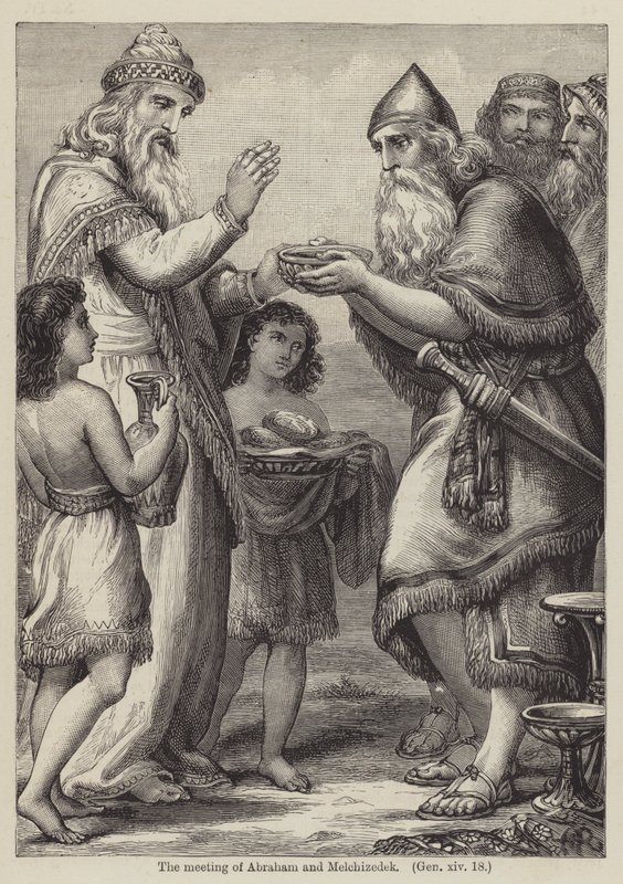 Setkání Abraháma a Melchisedecha, Genesis XIV od English School
