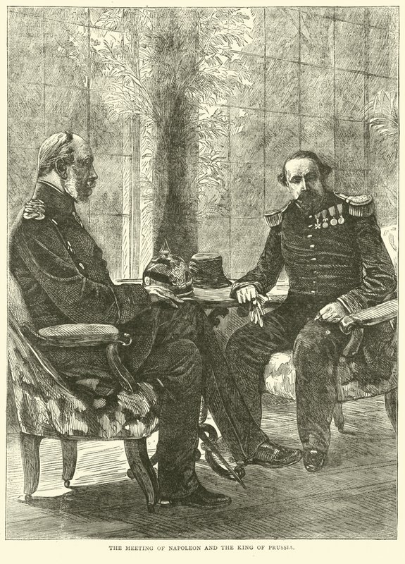 Setkání Napoleona a pruského krále, září 1870 od English School