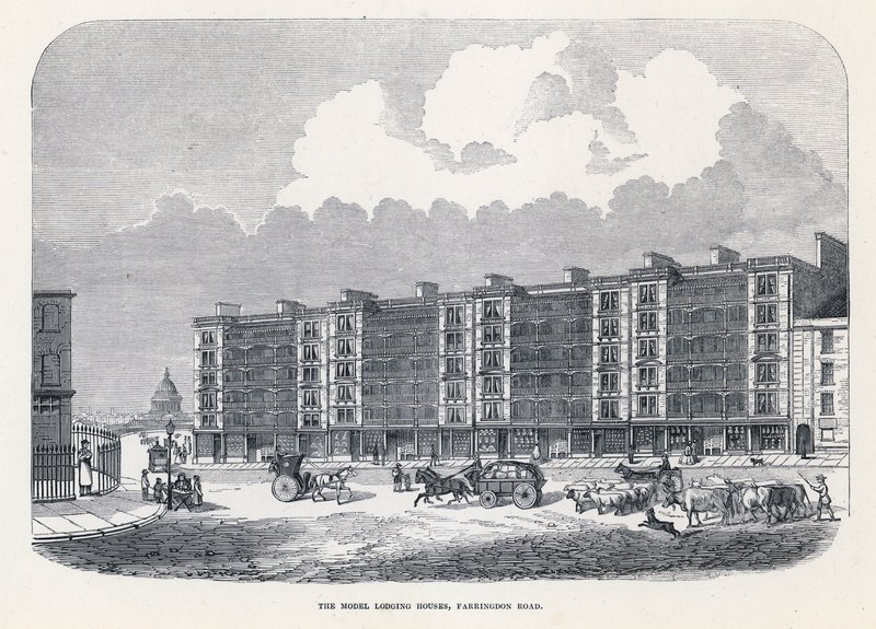 Modelové ubytovny, Farringdon Road, Londýn od English School