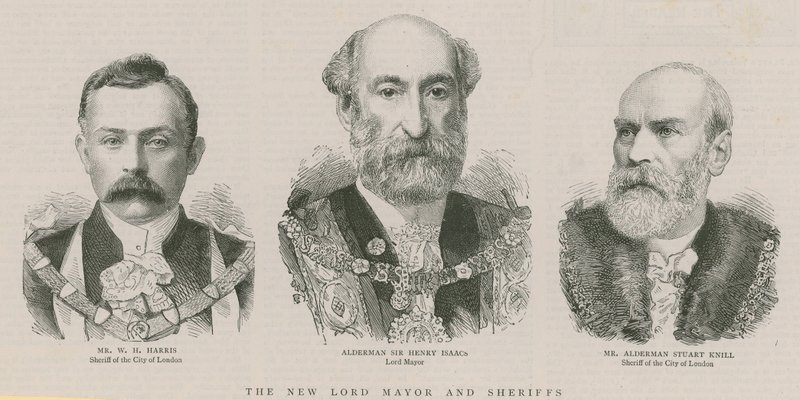 Nový primátor a šerifové: radní Sir Henry Isaacs, primátor od English School