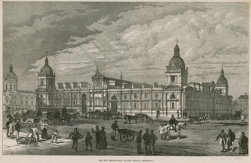 Nový Metropolitan Poultry Market, Smithfield od English School