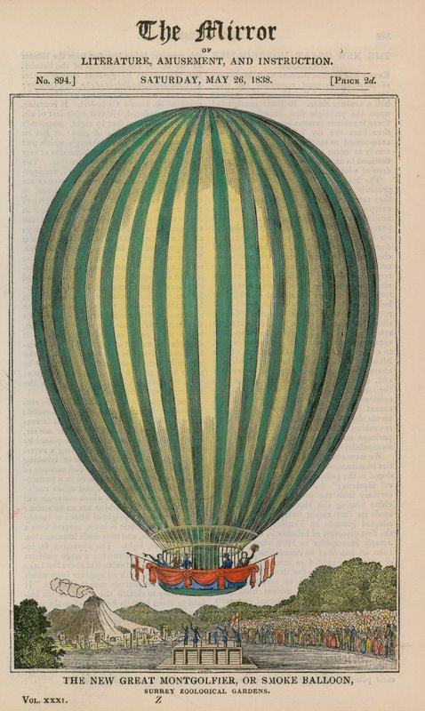 Nový velký Montgolfier, neboli kouřový balón od English School