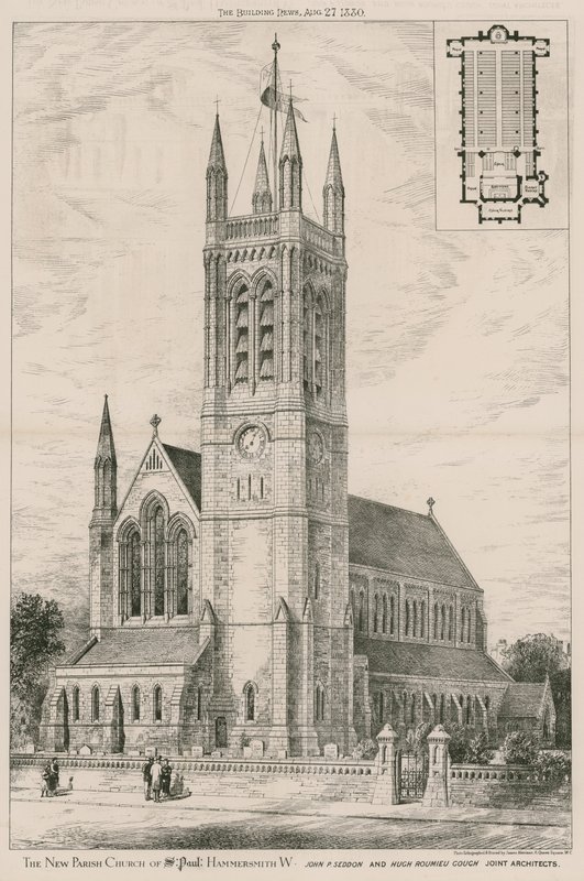 Nový farní kostel svatého Pavla, Hammersmith od English School