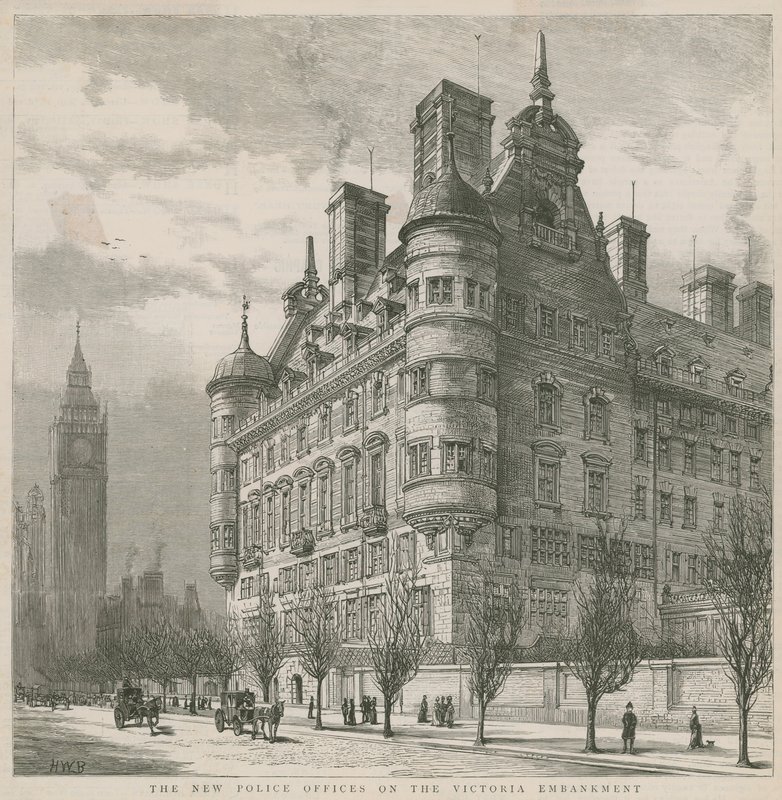 Nové policejní kanceláře na Victoria Embankment od English School