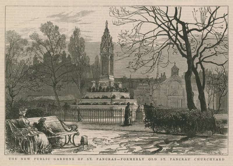 Nové veřejné zahrady v St Pancras od English School