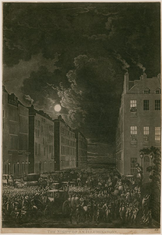 Noc osvícení, 29. dubna 1802; Portman Square, Londýn od English School