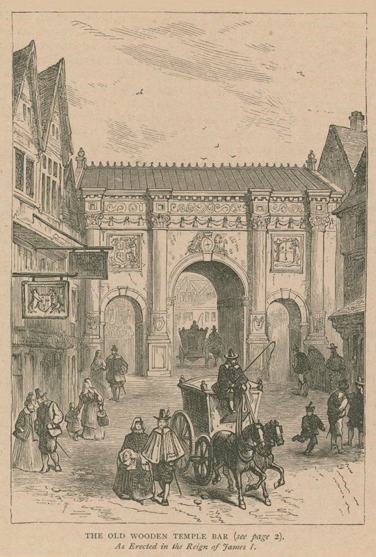 Starý dřevěný Temple Bar od English School