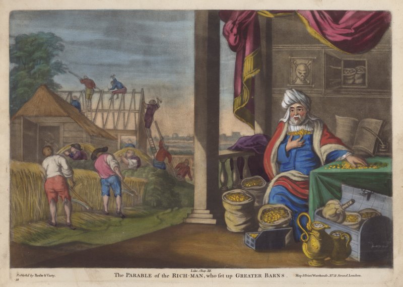 Podobenství o bohatém bláznovi (barva litho) od English School