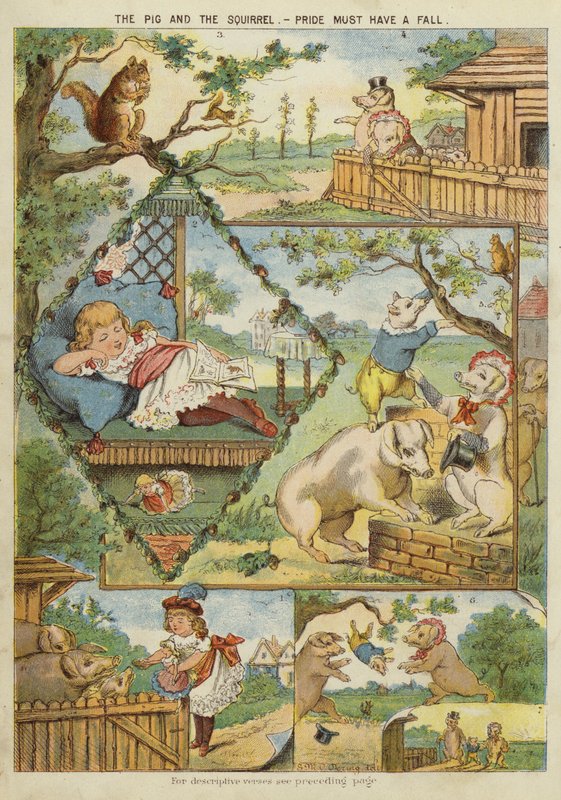Prase a veverka - pýcha musí mít pád (chromolitho) od English School