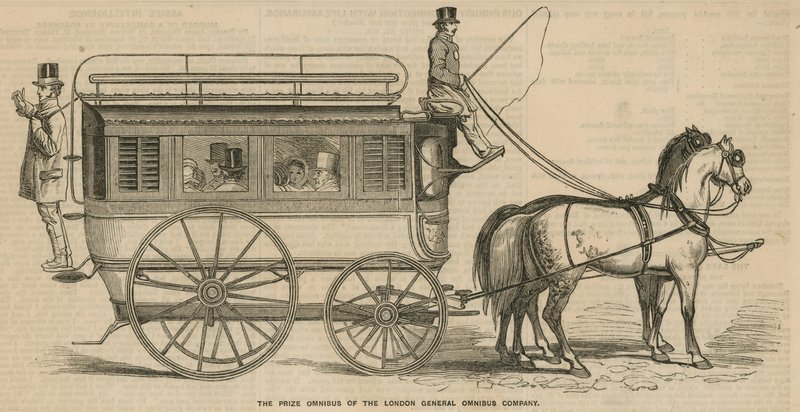 Souhrn cen londýnské General Omnibus Company od English School