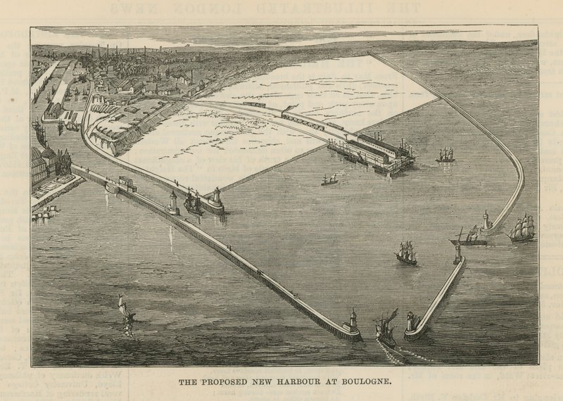 Navrhovaný nový přístav v Boulogne od English School