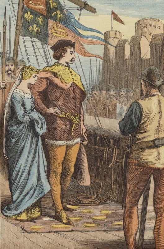 Reliéf Akkona od prince Edwarda (barevná rytina) od English School