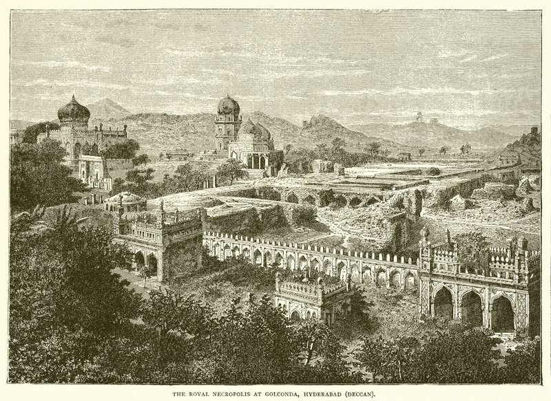 Královská nekropole v Golconda, Hyderabad od English School