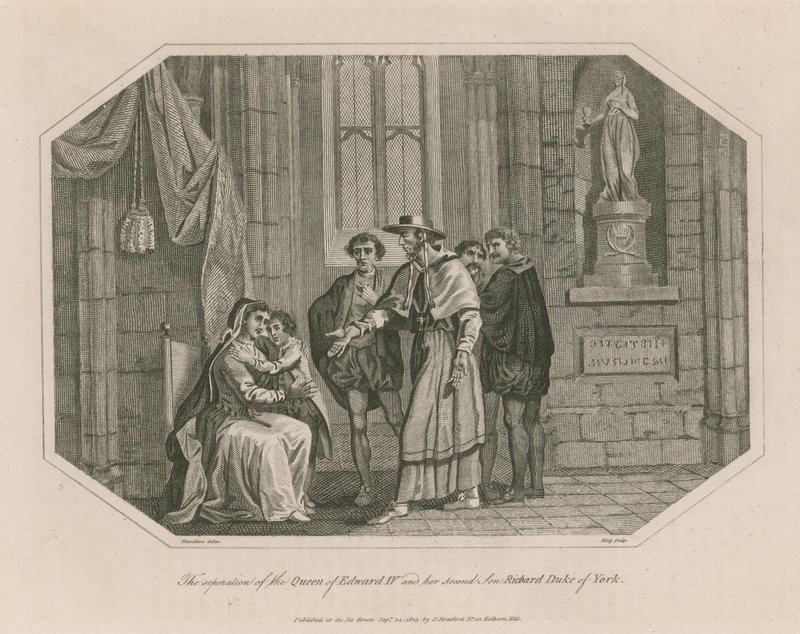Odloučení královny Eduarda IV. a jejího druhého syna, Richarda vévody z Yorku od English School