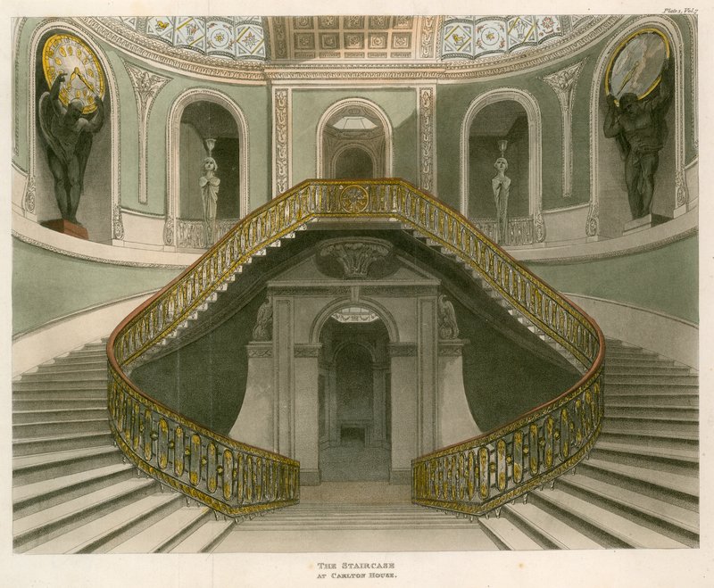Schodiště v Carlton House v Londýně od English School