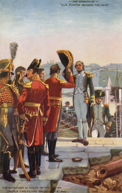 Kapitulace Malty Britům, 4. září 1800 od English School