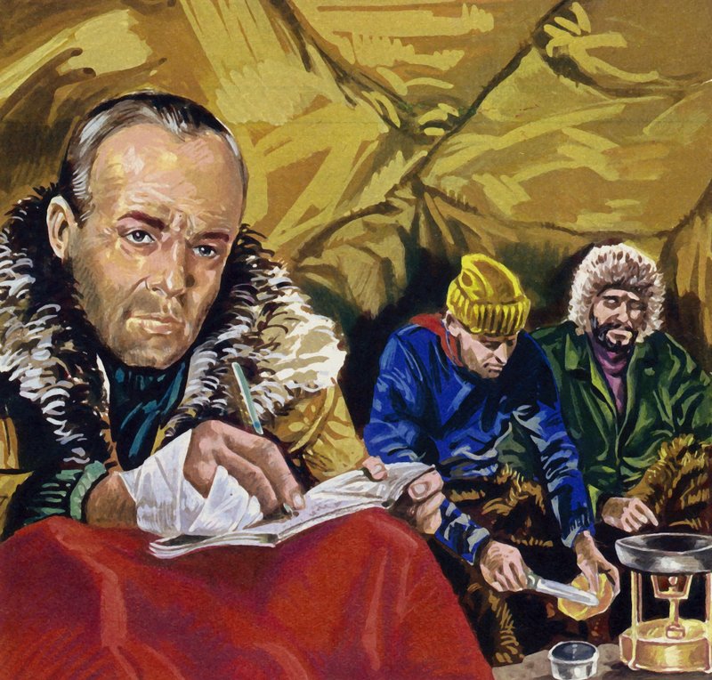 Tři přeživší cestovali ještě několik mil, ale nyní jim došla ropa a jídlo od English School
