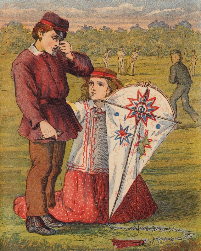 Roztrhaný drak (barevná litografie) od English School