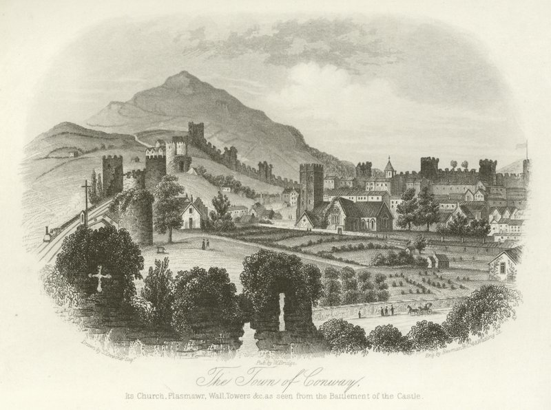 Město Conwy, Severní Wales od English School