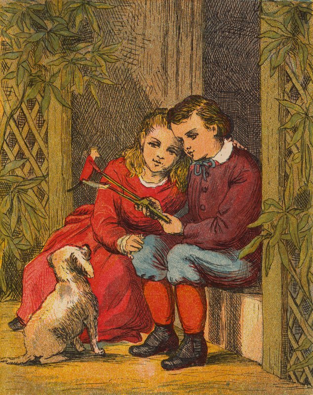 Opička na hraní (barevná litografie) od English School