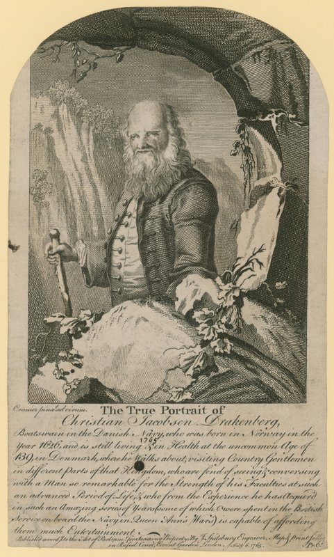 Skutečný portrét Christiana Jacobsena Drakensberga od English School