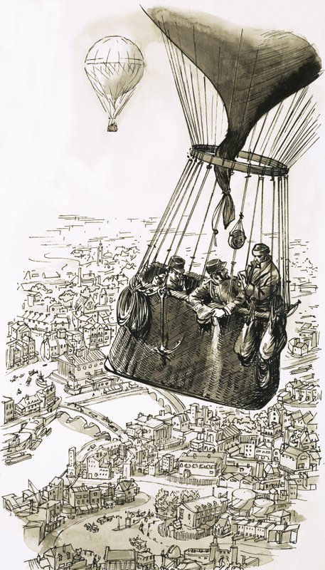 První pravidelná letecká pošta na světě byla založena v roce 1870 od English School